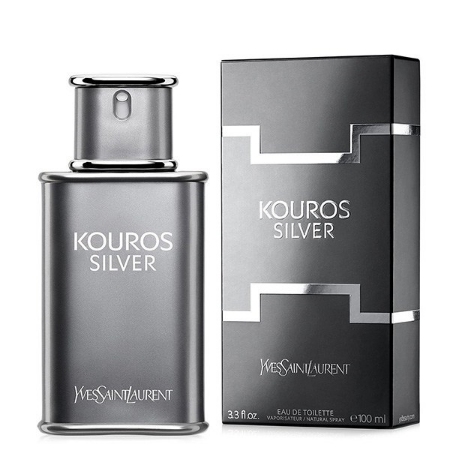 ادو تویلت مردانه ایو سن لوران کوروس سیلور Yves Saint Laurent Kouros Silver Eau De Toilette For Men 100ml