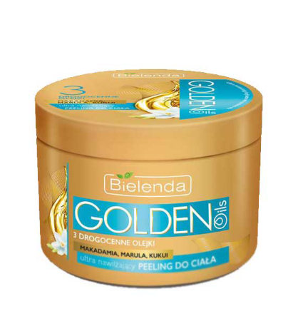 اسکراب بدن مرطوب کننده بیلندا مدل روغن طلایی