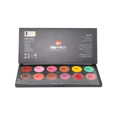پالت رژ لب هرلیچ 12 رنگ