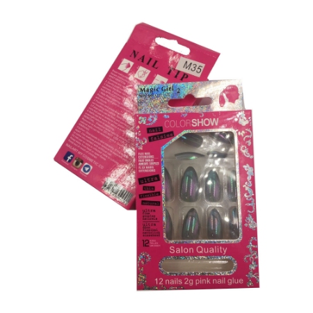 ناخن مصنوعی مجیک گرل مدل M35 بسته 12 عددی