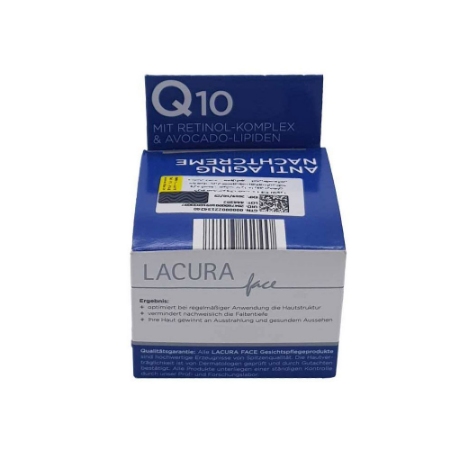 کرم ضد چروک شب لاکورا مدل Q10 حجم 50 میلی لیتر