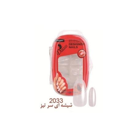 ناخن مصنوعی دالاس مدل نوک تیز شیشه ای 100 عددی