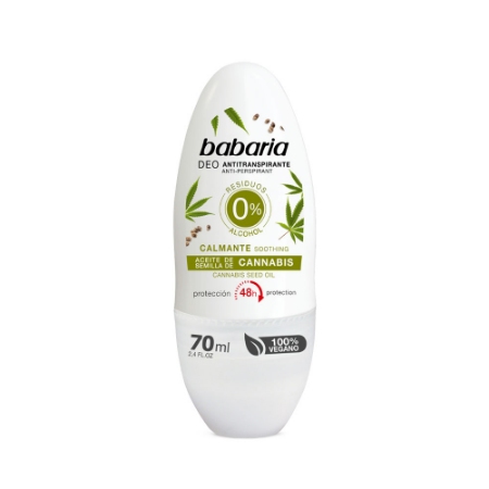 دئودورانت و رول ضد تعریق باباریا حاوی عصاره کانابیس حجم 70 میلی لیتر