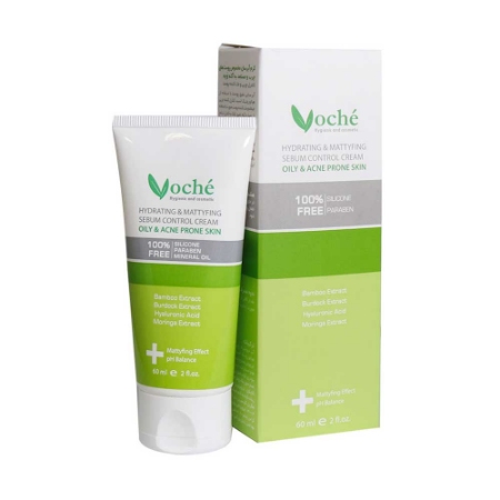 کرم آبرسان وچه مخصوص پوست‌ های چرب و مستعد آکنه حجم ۶۰ میلی لیتر