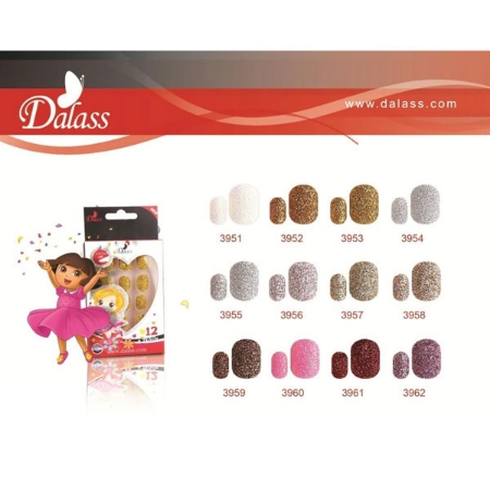 ناخن مصنوعی کودک دالاس مدل 3956 بسته 12 عددی