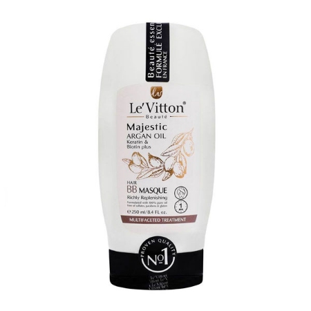 ماسک مو مغذی آرگان مدل BB MASQUE موهای آسیب دیده لویتون