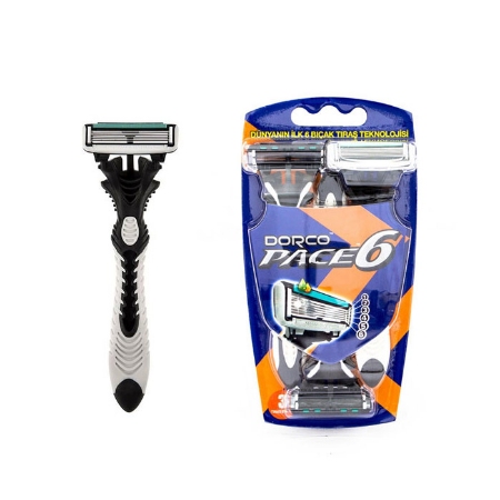 خرید بهترین خود تراش 6 تیغ دورکو مدل مردانه بسته 3 عددی