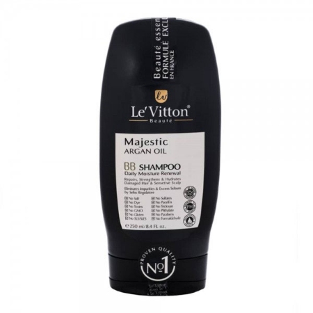 شامپو حاوی روغن آرگان و کراتین لویتون مدل BB موهای خشک و آسیب دیده