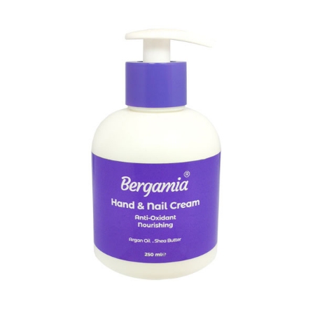 کرم مرطوب کننده دست و ناخن برگامیا مدل آرگان حجم 250 میلی لیتر