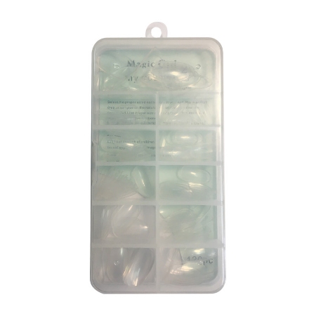 تیپ ناخن مجیک گرل مدل شیشه ای بسته بندی 100 عددی