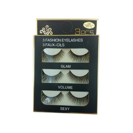 مژه سه جفتی جعبه مشکی شماره MD10