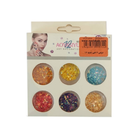 دیزاین ناخن 6 تایی شماره 12