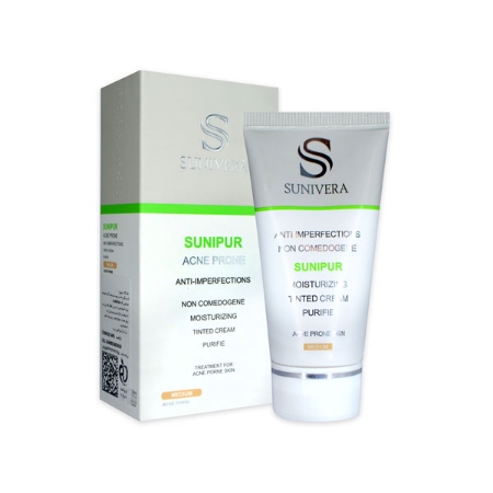 کرم ضد جوش رنگی بژ طبیعی سانیورا Sunivera حجم 30 میلی لیتر