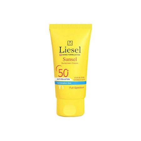 کرم ضد آفتاب لایسل مناسب پوست نرمال تا مختلط SPF50 لایت T1