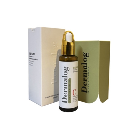 سرم ویتامین سی و هیالورونیک اسید درمالوگ حجم 50 میلی لیتر