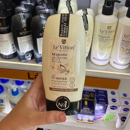 ماسک مو مغذی آرگان مدل BB MASQUE موهای آسیب دیده لویتون