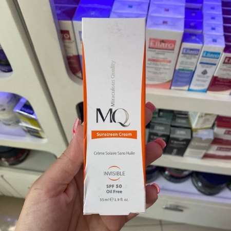 کرم ضد آفتاب بدون رنگ فاقد چربی ام کیو MQ حجم 55 میلی لیتر	