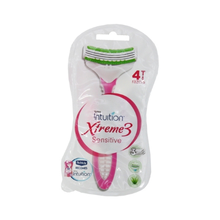 خودتراش زنانه شیک مدل اکستریم 3 لبه 4 عددی