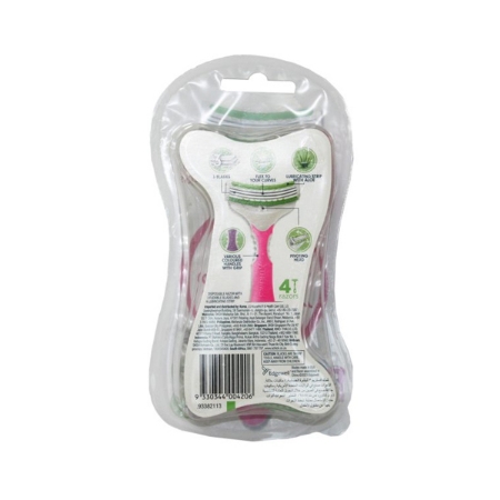 خودتراش زنانه شیک مدل اکستریم 3 لبه 4 عددی