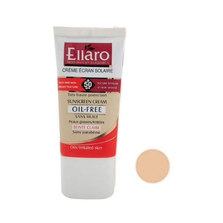 کرم ضد آفتاب رنگی بژ روشن SPF50 الارو پوست چرب حجم 40 میلی لیتر