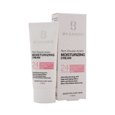 کرم آبرسان پوست خشک و حساس بیزانس حجم 40 میلی لیتر