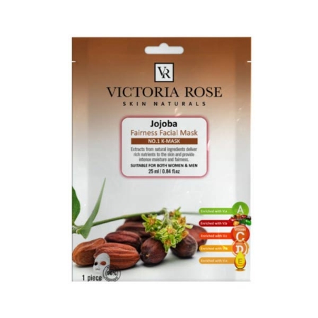 ماسک ورقه ای صورت جوجوبا ویکتوریا رز وزن 25 گرم 