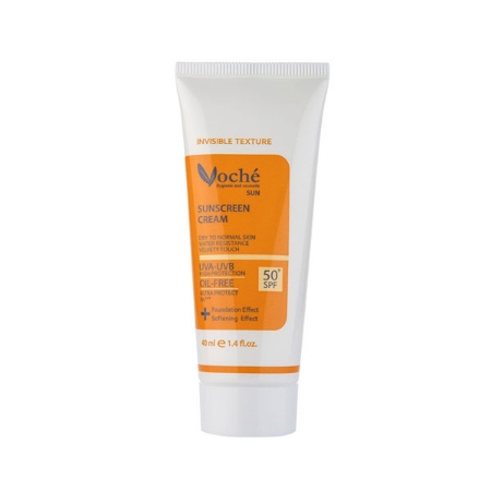 ضد آفتاب بی رنگ spf50 پوست های خشک و معمولی وچه