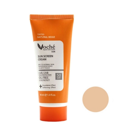 ضد آفتاب رنگی پوست های خشک و معمولی وچه SPF50