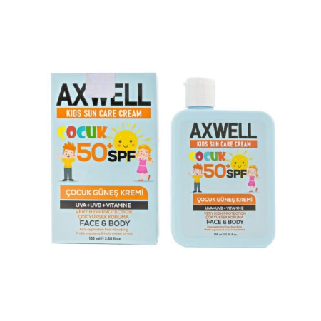 کرم ضد آفتاب کودک اکسول با +SPF50 حاوی ویتامین E حجم 100 میلی لیتر