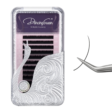 پالت مژه اکستنشن والیوم دنسینگ سوان سایز 14 ضخامت 0.07 فر C